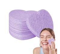 Spugne facciali a forma di cuore, spugne per il viso per la pulizia, 50 pezzi spugne per il viso a forma di cuore | Spugne per il trucco per il viso, spugne a cuore per la pulizia fa