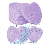 Spugne facciali compresse, spugne del viso a di cuore a 50 conteggi - spugne del viso spa, spugne cosmetiche per la pulizia del viso quotidiana, il trucco per il trucco