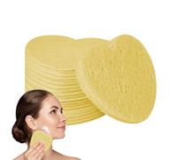 Spugne facciali per la pulizia | Spugne compresse a forma di cuore 50pcs - spugne della spa cosmetica naturale, spugne del viso cardiaco per il rimozione del trucco, pulizia del viso quotidiano