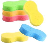 Spugne lavaggio auto ad alta assorbenza con panni in microfibra 8 pezzi set pulizia auto lavaggio carrozzeria 25x25 cm grigio giallo e blu accessori per cura veicolo domestico e professional