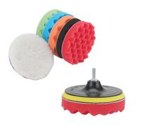 Spugne Lucidatura Auto Diametro 15cm | 6 Pezzi Colorati con Adattatore Trapano