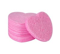 Spugne per il trucco compresse, a forma di cuore, set di 50 pezzi, biodegradabili, spugne cosmetiche pratiche per la cura della bellezza, scrub facciale, routine spa casa e applicazione detergente