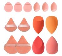 Spugne per il trucco, morbide e piccole, spugne per trucco di bellezza | Spugnette per cipria a lunga durata, per uso bagnato e asciutto, set di 14 spugne per il trucco per donne, fidanzata, madre