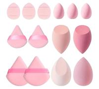 Spugne per il trucco, morbide e piccole, spugne per trucco di bellezza | Spugnette per cipria a lunga durata, per uso bagnato e asciutto, set di 14 spugne per il trucco per donne, fidanzata, madre