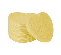 Spugne per il viso forma di cuore - Dischetti detergenti morbidi, spugne esfolianti per il viso | Confezione da 50 spugne viso forma di cuore, spugne struccanti, peeling viso delicati, dischetti d