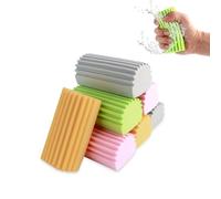 Spugne per La Polvere Riutilizzabili, 8 Pezzi Spugne Magiche per la Pulizia Della Polvere con 4 Colori, Spugna Antipolvere Super Assorbente per Sfiati, Specchi, Vetro