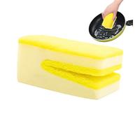 Spugne per la pulizia, spugne abrasive da cucina, spugna per la pulizia delle stoviglie a doppio lato, spugna per la pulizia, spugne da cucina multifunzionali e purificatori per la casa, il bagno