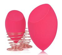 Spugne per trucco, extra grandi, 12 cm, per viso e corpo (1 piccola, 1 grande) - con 2 supporti per spugna, applicazione rapida e impeccabile per fondotinta, abbronzatura artificiale, cipria