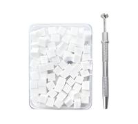 Spugne per unghie - Strumenti di bellezza quadrati, 100 pezzi di spugna per manicure, pouf per manicure ad alta densità con penna, design per unghie, per matrimoni, feste nuziali, estate, I