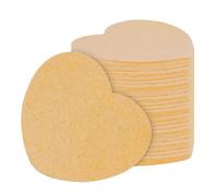 Spugne per viso compresse, spa - spugna viso compressa forma di cuore, tamponi in spugna naturale - 20 spugne cosmetiche per lavaggio del viso, pulizia profonda, pulitore