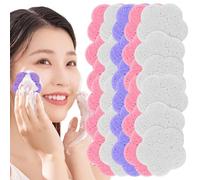 Spugne Viso Per Estetiste 30 Pezzi Dischi Compressi Naturali A Forma Di | Spugne Viso Riutilizzabili Per Pelli Sensibili Routine di Bellezza Giorno e Notte Viaggio Doccia Spa Casa e Trucco