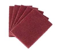 Spugnetta abrasiva resistente da 4,7" x 6,9" per rimuovere grasso ostinato, ruggine e lucidante - Accessori per la pulizia di cucina e officina(Red,12×17.5cm 50pc)