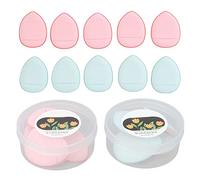 Spugnetta cosmetica elastica morbida per il trucco delle dita, set 10 pezzi, per fondotinta, correttore, applicazione BB Cream, truccatore professionista, uso domestico, viaggio,