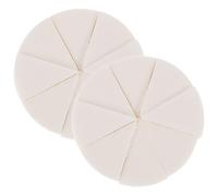 Spugnetta Triangolare per Cosmetici, Lattice, 2 Set, Bianca, Viso | Uso Quotidiano e Ritocchi fuori Casa, Applicazione Uniforme, Raggiunge Zone Piccole, Riutilizzabile