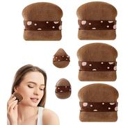 Spugnetta Trucco, Spugna da Trucco Fusione Polvere Sciolta, 6 Pezzi Spugne Cosmetiche Riutilizzabili, Strumenti Trucco per CC Cream, Highlighter, BB Cream, Corrector,