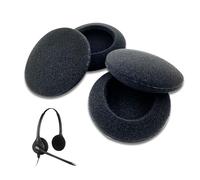 Spugnette per Cuffie per Logitech H390 - Cuscinetti per Cuffie Compatibili con I Modelli Logitech H330 / H340 / H110 / H111, Copricuffie Sostitutivi per Comfort e Resistenza, Nero (Φ5 CM, 4 PZ)