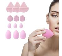 Spugnette Trucco,12 Pezzi Set,Beauty Blender,Spugna di Bellezza,per Fondotinta Liquido Cipria e Crema Make Up