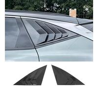 Spulhc 2 Pezzi ABS per feritoie per finestrini Laterali Posteriori per Auto per Hyundai Tucson 2021-2023, Cornice per Adesivi per Prese d'Aria Laterali per tapparelle,A-Black