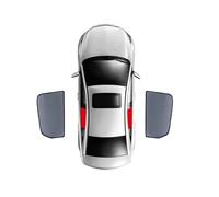 Spulhc Parasole per Auto per Nissan Qashqai J12 2023 2024, Parasole per Parabrezza Anteriore con Rete Magnetica, Parasole per finestrino Laterale Posteriore, Nero,2PCS Rear