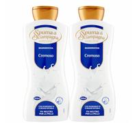 Spuma di Sciampagna Bagnodoccia Cremoso - 2 Flaconi da 650 ml, PH Neutro, Delicato sulla Pelle, Formula con Ingredienti di Origine Naturale, Profumo Morbido e Idratante