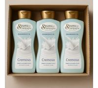 Spuma di Sciampagna Bagnoschiuma Cremoso 650ml - Confezione da 3 o 6 Pezzi - Bagno Doccia Idratante e Nutriente per una Pelle Morbida e Profumata (3)