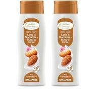 Spuma di Sciampagna Crema Corpo Idratante Latte Di Mandorla E Burro Di Karitè - 250 Ml (Confezione da 2)