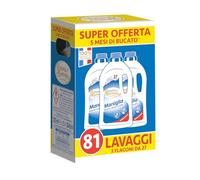 Spuma di Sciampagna - Detersivo Lavatrice Concetrato, Sapone di Marsiglia, Formula Concentrata Efficace Anche a Freddo, Igienizzante con 93% di Ingredienti Biodegradabili - 3 x 1215 ml, 81 Lavaggi