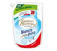 Spuma di Sciampagna - Ecoricarica Detersivo Lavatrice Bianco Puro, Formula Igienizzante Concentrata con Azione Antigrigio Colori Brillanti, 84% di Ingredienti Biodegradabili - 1305 ml, 29 Lavaggi