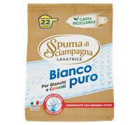 Spuma di Sciampagna Detersivo Lavatrice Polvere Bianco Puro 22 Lavaggi - 990 g