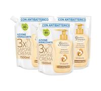 Spuma di Sciampagna Sapone Liquido Mani, Latte di Mandorla, Ricarica 1,3L, Confezione da 3 (3,9L Totale)