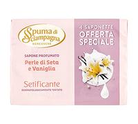 Spuma di Sciampagna Saponetta Setificante Perle Di Seta E Vaniglia 4 Pezzi - 90 Gr