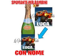 Spumante Analcolico PERSONALIZZATO CON NOME BLAZE PER BAMBINO Festa tavola compl