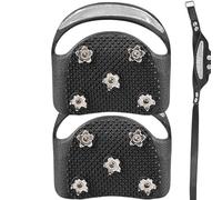 Spuntini per racchette da neve - tacchetti da ghiaccio in acciaio, ciaspole da neve, riflettenti con 5 punte di trazione per arrampicata