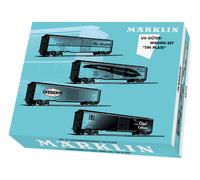 45712 H0 - Set di 4 carri merci coperti "Tin Plate", US Ep. III