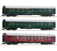 Spur H0 Roco 6200029 Set 3 Pezzi: Vagoni Passeggeri, DR Nuovo OVP
