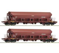 Spur H0 Roco 6600125 - Set Di 2 Pezzi: Vagone Con Tetto A Sbalzo, DR Nuovo OVP