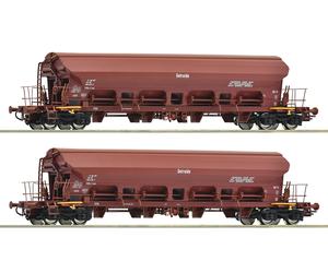 Spur H0 Roco 6600125 - Set Di 2 Pezzi: Vagone Con Tetto A Sbalzo, DR Nuovo OVP