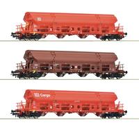 Spur H0 Roco 6600153 - Set Di 3 Pezzi: Carro Con Tetto A Sbalzo, DB AG Nuovo OVP