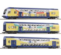 Spur H0 Roco AC 6220105 - Set Di 3 Pezzi: Doppio Carro Metronom AC Nuovo OVP