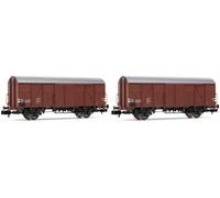 Spur N ARNOLD HN6521 Set Di 2 Pezzi Di Vagoni Merci Gs DR Nuovo OVP