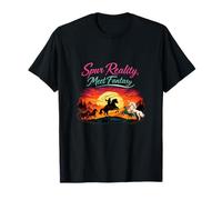 Spur Reality Meet Fantasy Unicorn Wrangler Tramonto Maglietta