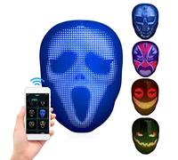 Spurgo spaventoso di Halloween con 3 batterie AAA Alimentatore 45 immagini dinamiche 70 APP statiche Controllo Gesto Sensing per Cosplay Party Nightclub Bar Carnevale Danza Raving