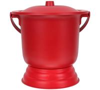 Sputacchiera Portatile Pp Coperchio, Secchio Rosso per Matrimonio | Design Spesso, Isola gli Odori, Maniglia Integrata, Uso Domestico e Cerimoniale