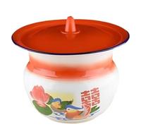 Sputacchiera Tradizionale in Metallo per Matrimoni e Feste, Vaso da Camera Portatile per Campeggio e Vanlife, Secchio Pipì Notturno con Maniglia Ergonomica, Orinatoio in Metallo Facile da Pulire(A)