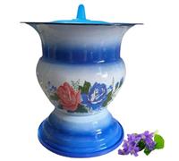 Sputacchiera Tradizionale in Metallo per Matrimoni e Feste, Vaso da Camera Portatile per Campeggio e Vanlife, Secchio Pipì Notturno con Maniglia Ergonomica, Orinatoio in Metallo Facile da Pulire(D)