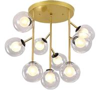 Sputnik Chandelier 12 Lights Chandeliers Modern Mid Century Ceiling Light Black Iron Retro Pendant Light,illuminazione a soffitto