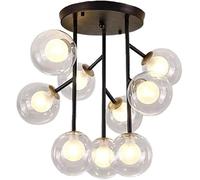 Sputnik Chandelier 12 Lights Chandeliers Modern Mid Century Ceiling Light Black Iron Retro Pendant Light,illuminazione a soffitto