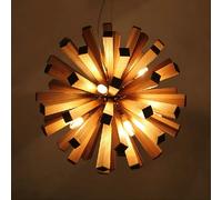 Sputnik IN Legno Novità Moderno Handmadependant Lampada Artistico Decor Luci E