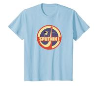 Sputnik Sovietica URSS Storia Mosca Corsa allo Spazio Astronauta Maglietta, Bambini, Celeste, 3 Anni