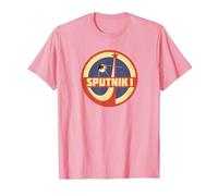 Sputnik Sovietica URSS Storia Mosca Corsa allo Spazio Astronauta Maglietta, Uomo, Rosa, XL